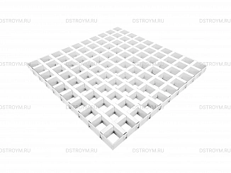 Потолок Грильято 60x60, DL (GL) 15, 47/0,4 мм, белый матовый