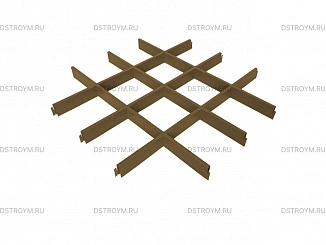 Потолок Грильято классический 150x150, 40/0,32 мм, золотой