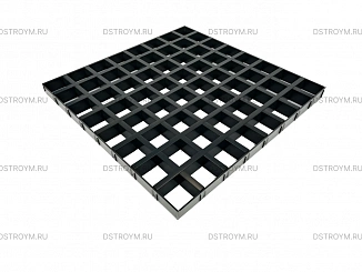 Потолок Грильято 86x86, DL (GL) 15, 37/0,4 мм, черный