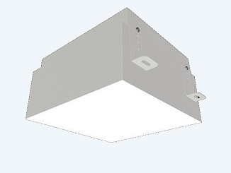 Светильник светодиодный DOWNLIGHT DL-GRILL 20W, ячейка 200x200, opal, 186x186x80, 3000К, IP40, белый
