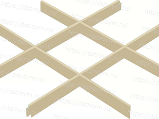 Потолок Грильято классический 200x200, 40/0,32 мм, бежевый