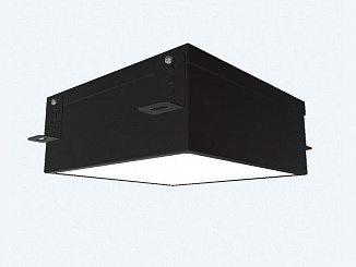 Светильник светодиодный DOWNLIGHT DL-GRILL 20W, ячейка 200x200, opal, 186x186x80, 3000К, IP54, черный