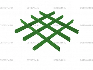 Потолок Грильято классический 150x150, 50/0,32 мм, салатовый