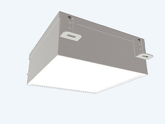 Светильник светодиодный DOWNLIGHT DL-GRILL 25W, ячейка 200x200, opal, 186x186x80, 4000К, IP54, белый