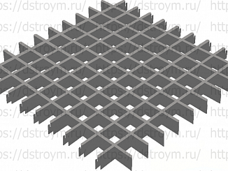 Потолок Грильято 60x60, DL (GL) 24, 33/0,4 мм, антрацит