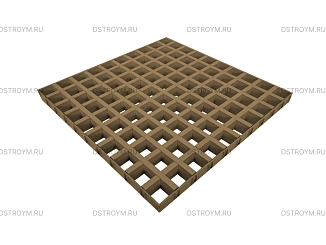 Потолок Грильято 60x60, DL (GL) 15, 37/0,4 мм, золотой