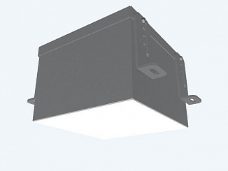 Светильник светодиодный DOWNLIGHT DL-GRILL 24W, ячейка 150x150, opal, 136x136x75, 3000К, IP54, серый