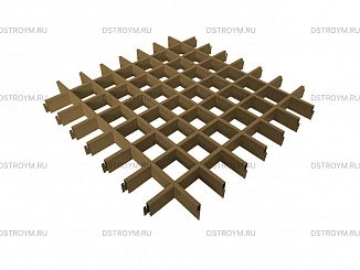 Потолок Грильято классический 86x86, 40/0,32 мм, золотой