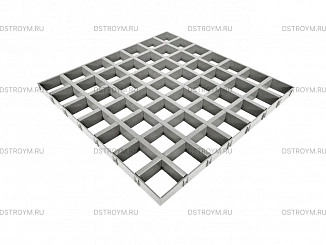 Потолок Грильято 86x86, DL (GL) 15, 37/0,4 мм, серебристый
