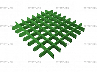 Потолок Грильято классический 86x86, 50/0,32 мм, салатовый