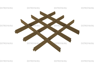 Потолок Грильято классический 150x150, 50/0,32 мм, золотой